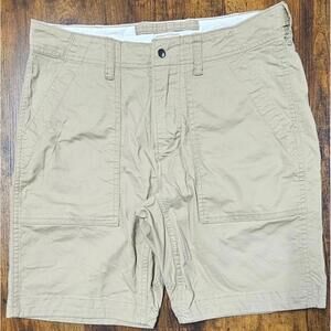 Relwen Shorts Mens 30 Beige Supply Canvas Flat Front Stretch Casual Military